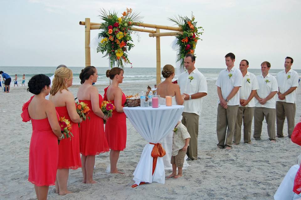 A beach celebration