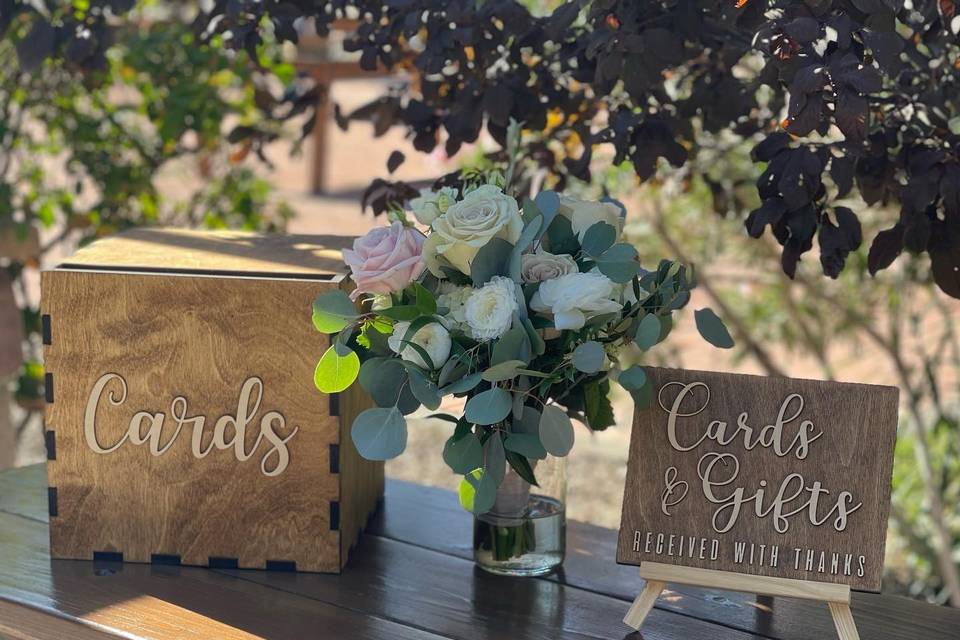 Classic Wood Welcome Table