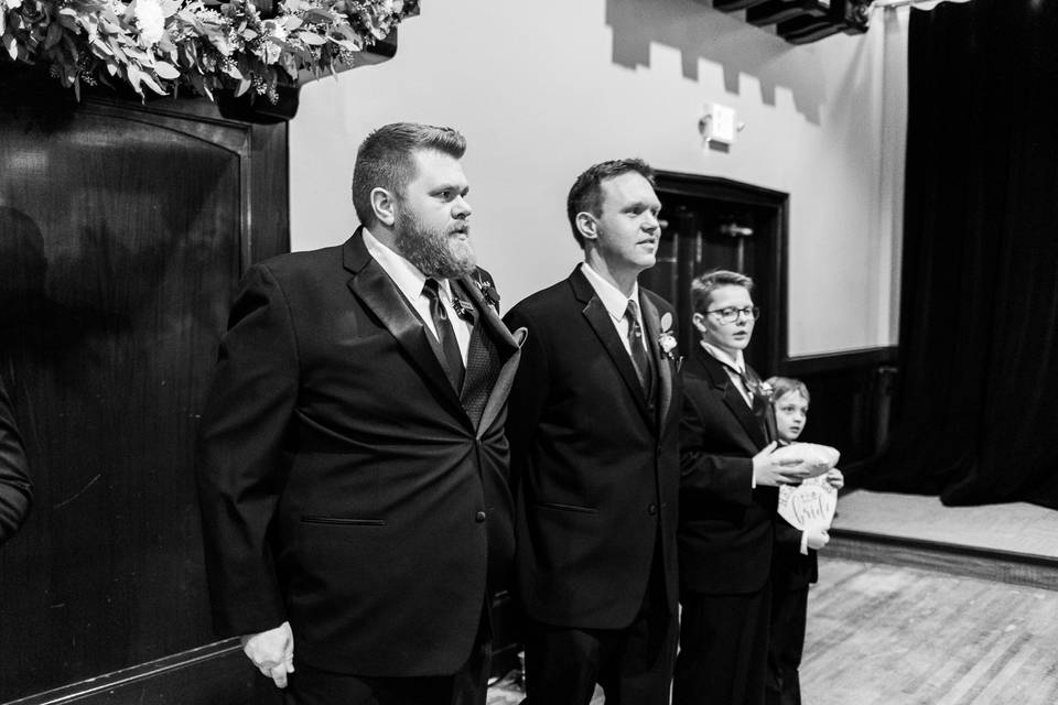 Groom waiting