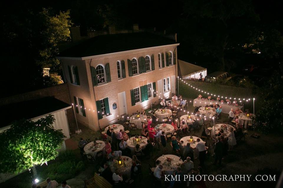 Bellamy Mansion wedding lights