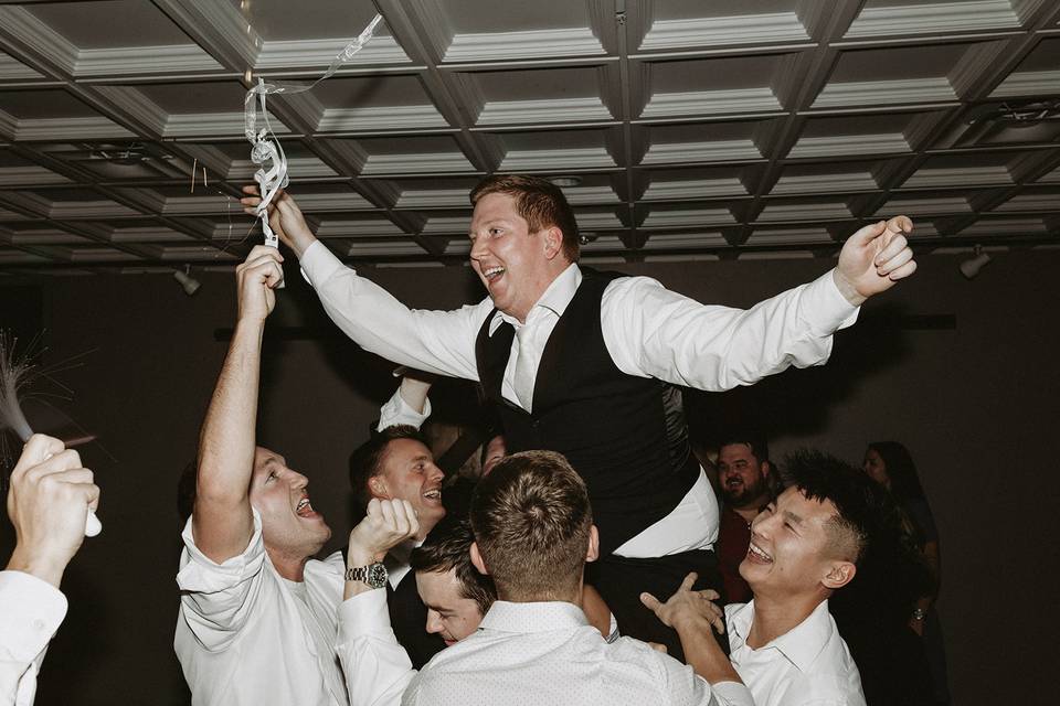 Groom on Dance Floor