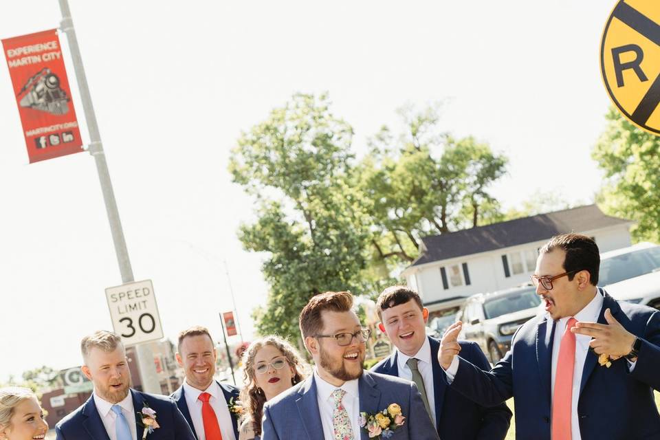 Hyping up the Groom