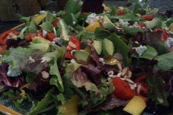 Tropical Salads...Mango, Avacado, Tomato and Toasted Almonds