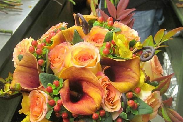 Bouquet with bright colors