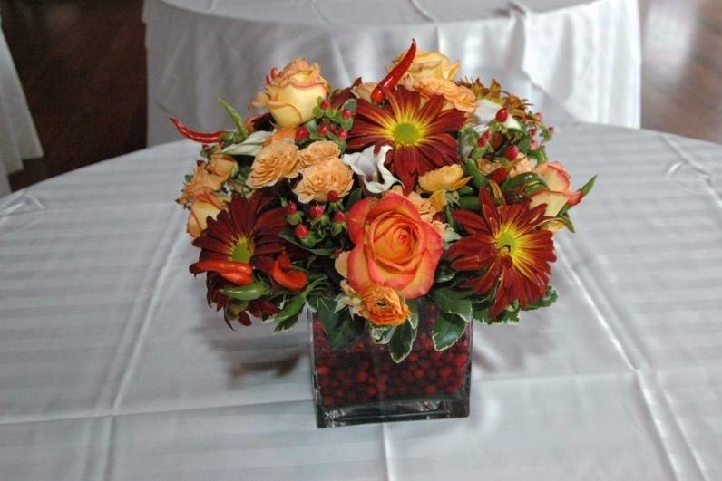 Bright flower centerpiece