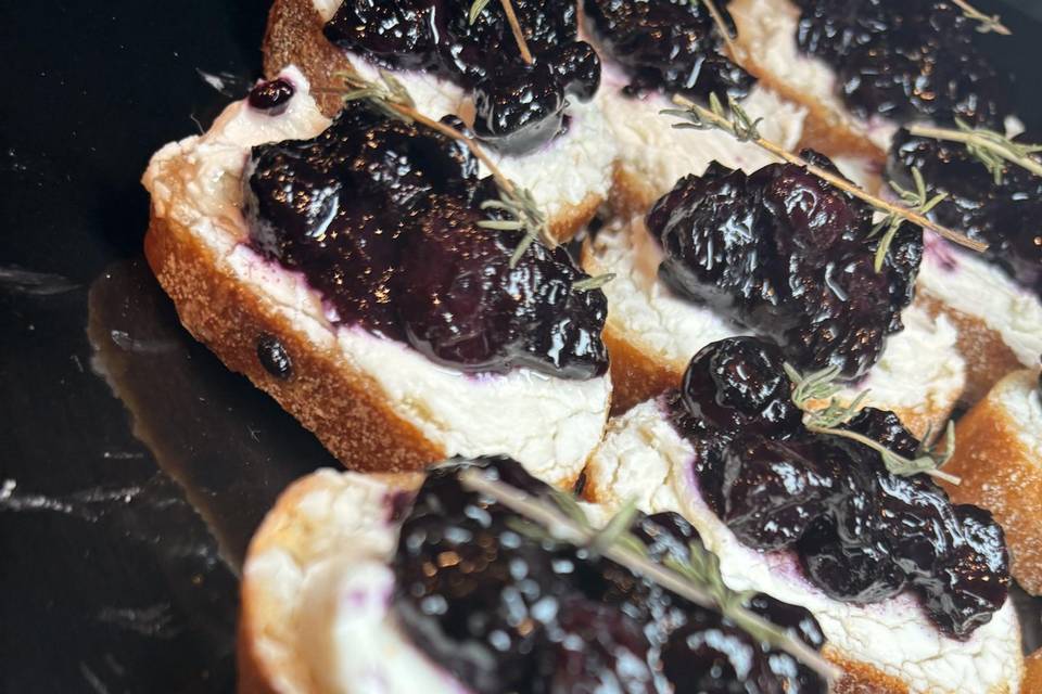 Blackberry crostini