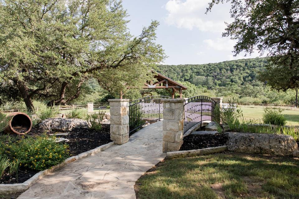 Outdoor ceremony space