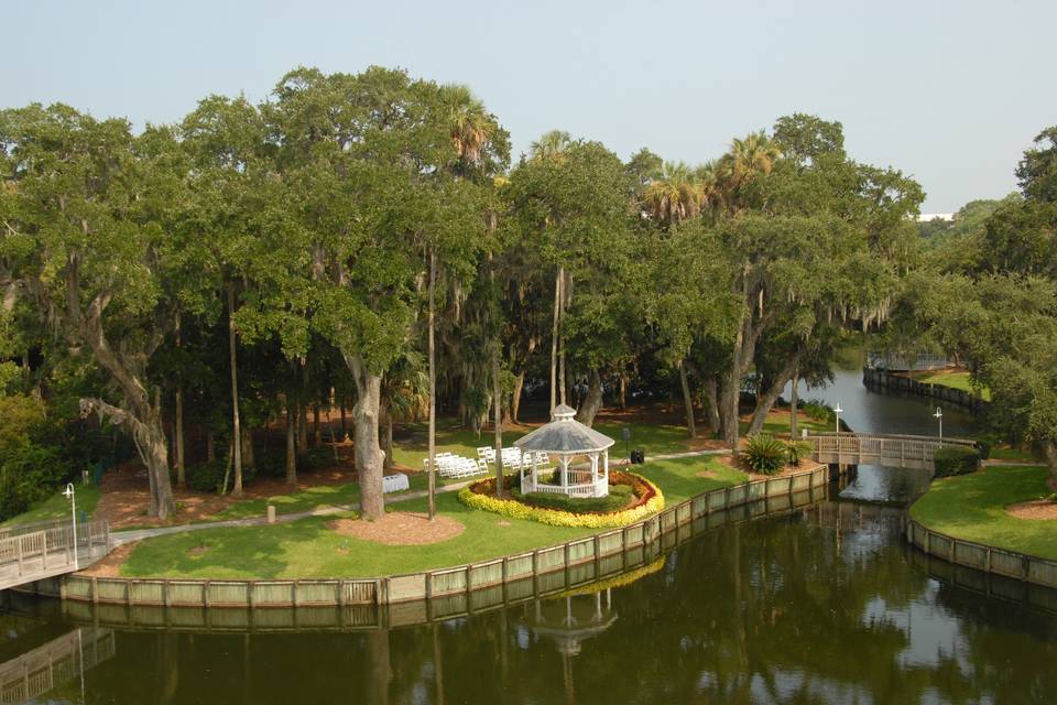 White gazebo