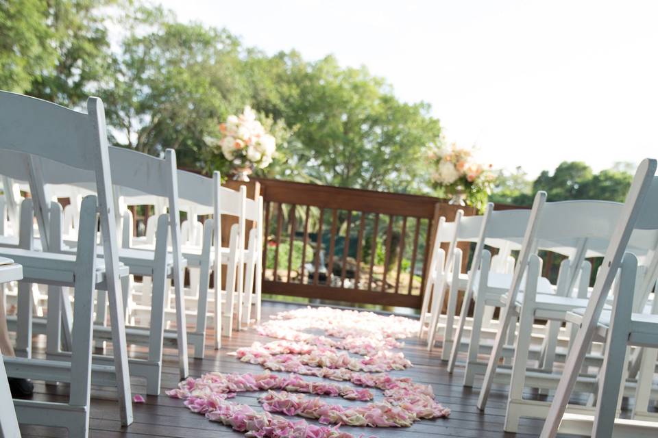 White and pink petals