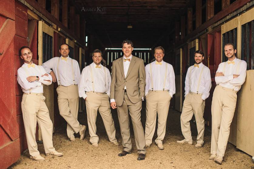 Groom with groomsmen