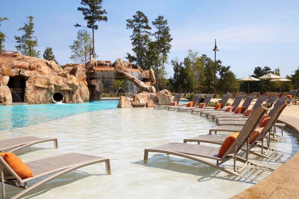 Luxury pool area