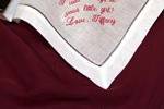 Man's personalized wedding hankie. Perfect for your Dad, Father-in-Law, Groom, and all the men in the bridal party. You may personalize it with a saying special to you.