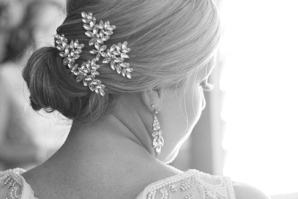 Bridal Hair - low bun