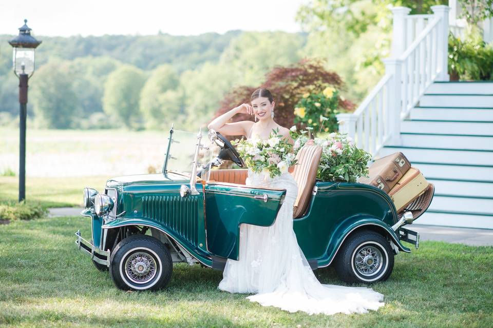 Vintage bridal portrait