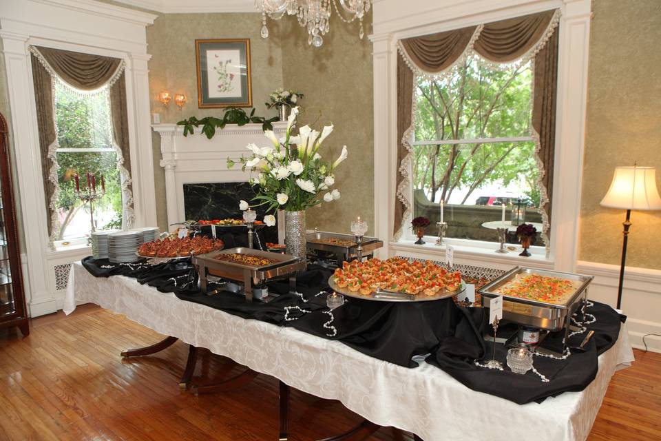 Buffet table