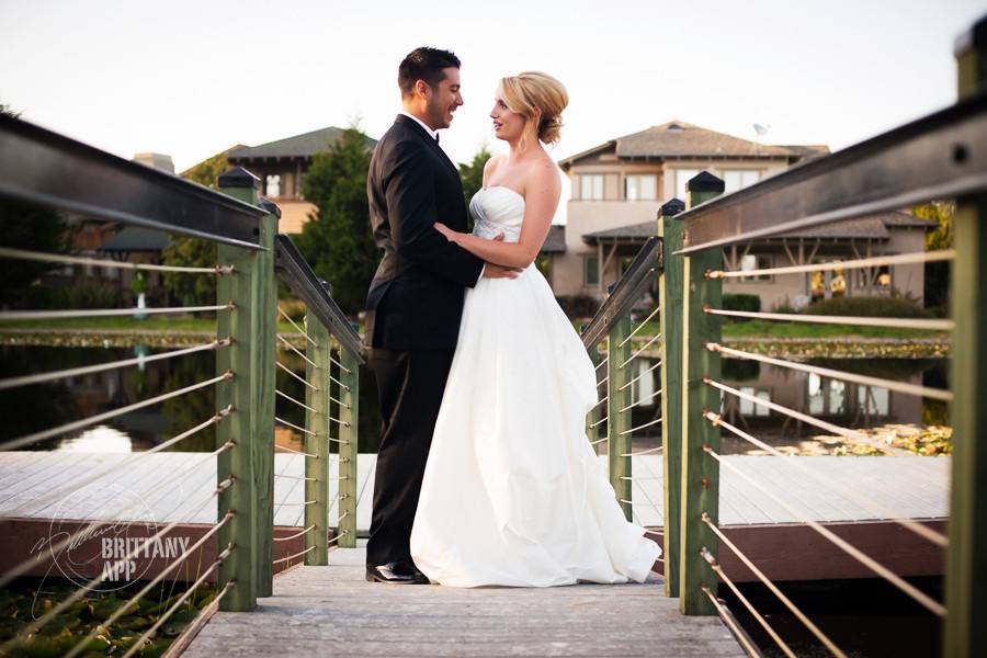 Newlyweds on the bridge