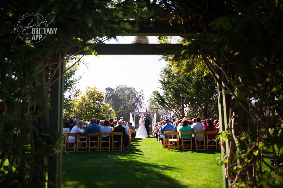 Outdoor wedding ceremony