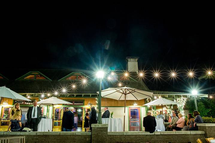 Patio at night