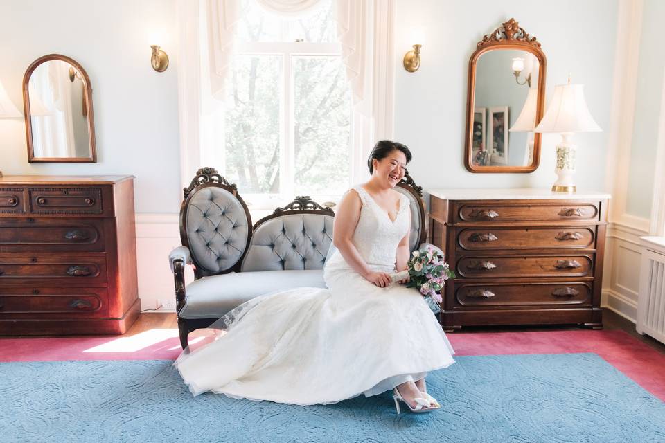 Bride at Gale Mansion