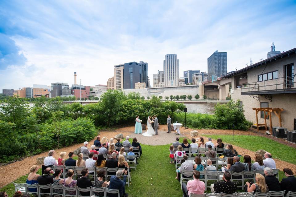 Wide ceremony shot