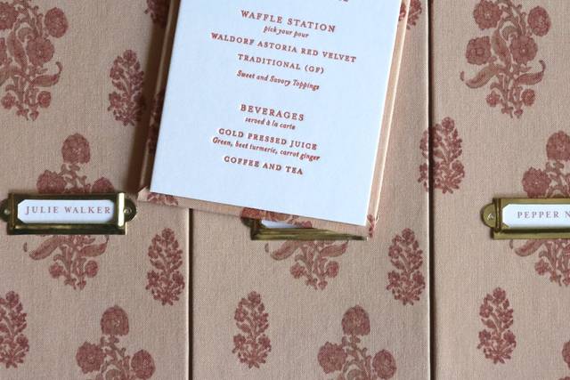 Letterpress Fabric Menu