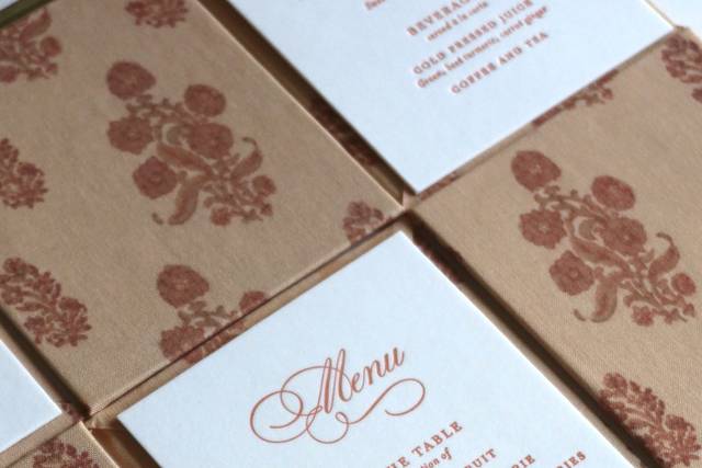 Letterpress Fabric Menu