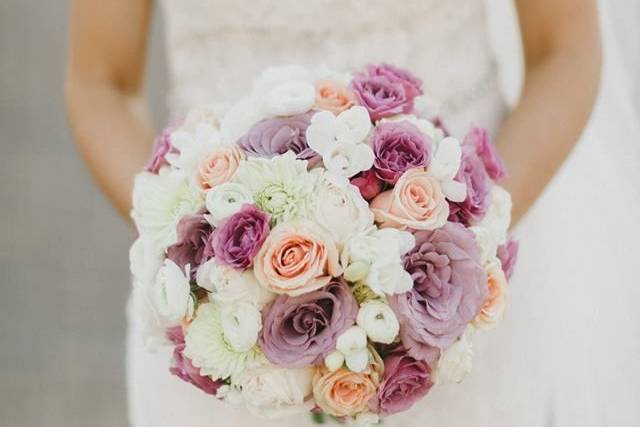 Bride with bouquet