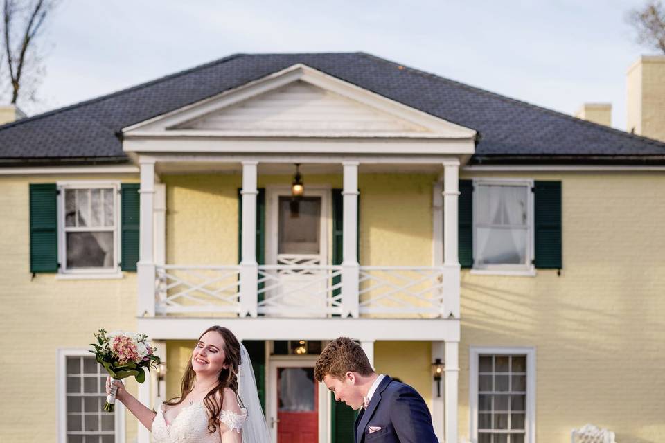 The bride and groom