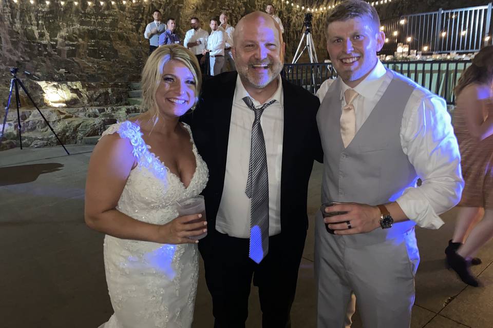 With the newlyweds