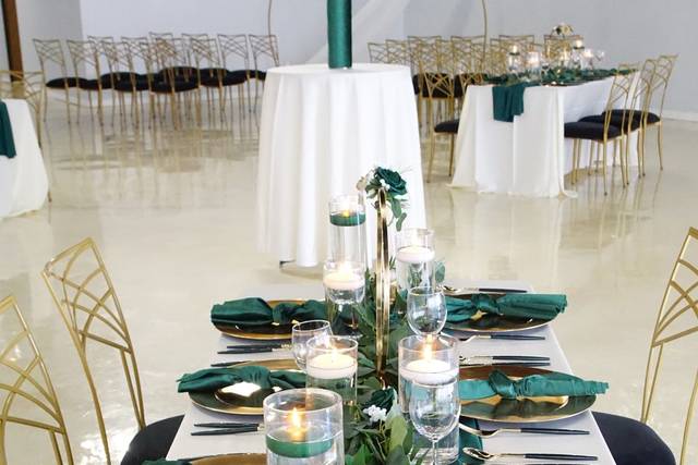 Gold Chameleon chairs included