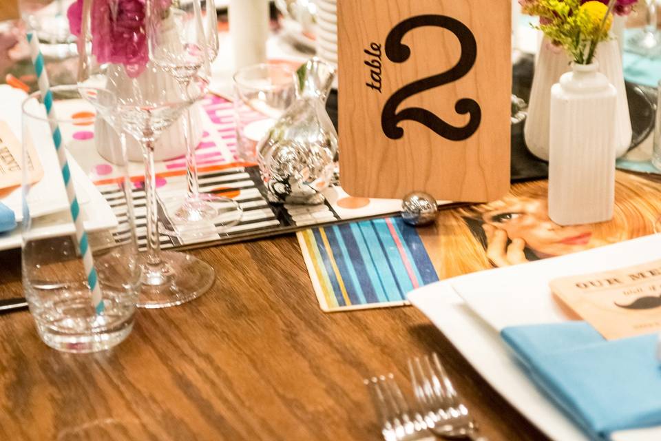 Wooden Table Numbers