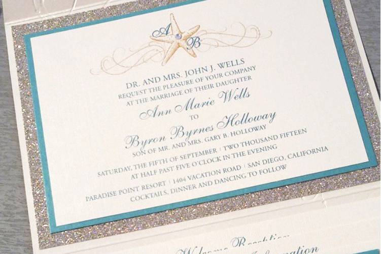 Blue Layered Invite Design