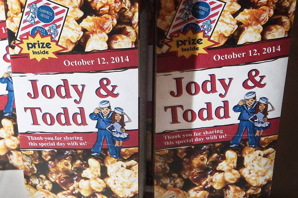 Custom Cracker Jacks Labels