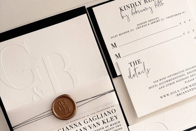 Blind Embossed Monogram
