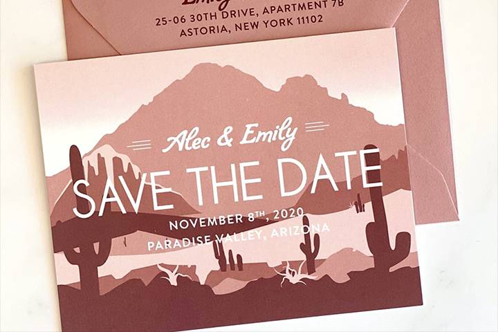 Desert Landscape Save the Date