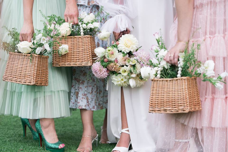 Bride and Bridesmaids