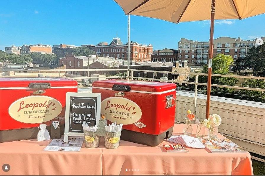 Coolers of ice cream