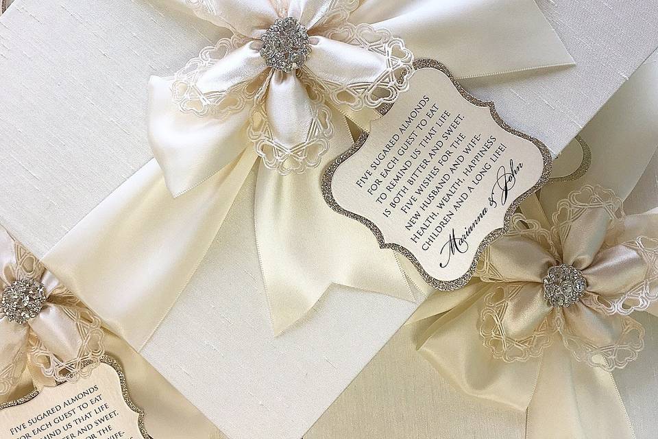 White invitations cards