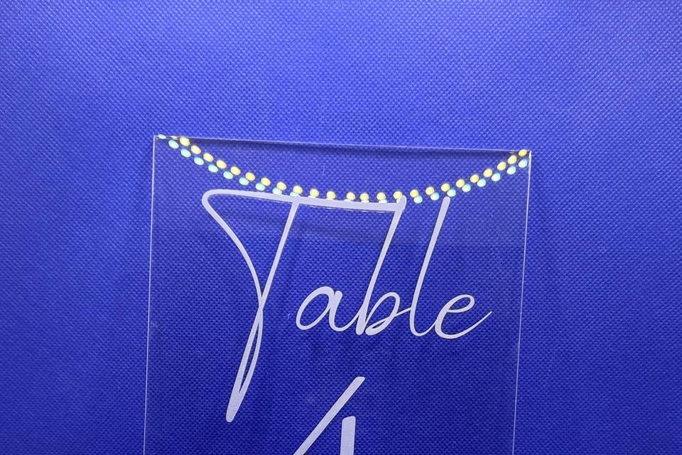 Table and name tags