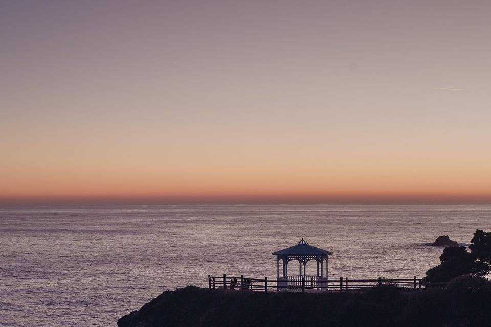 Gazebo at sunset