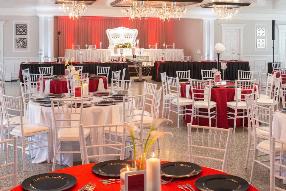 Red/Black/White Wedding