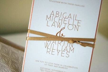 Modern wedding invitation.