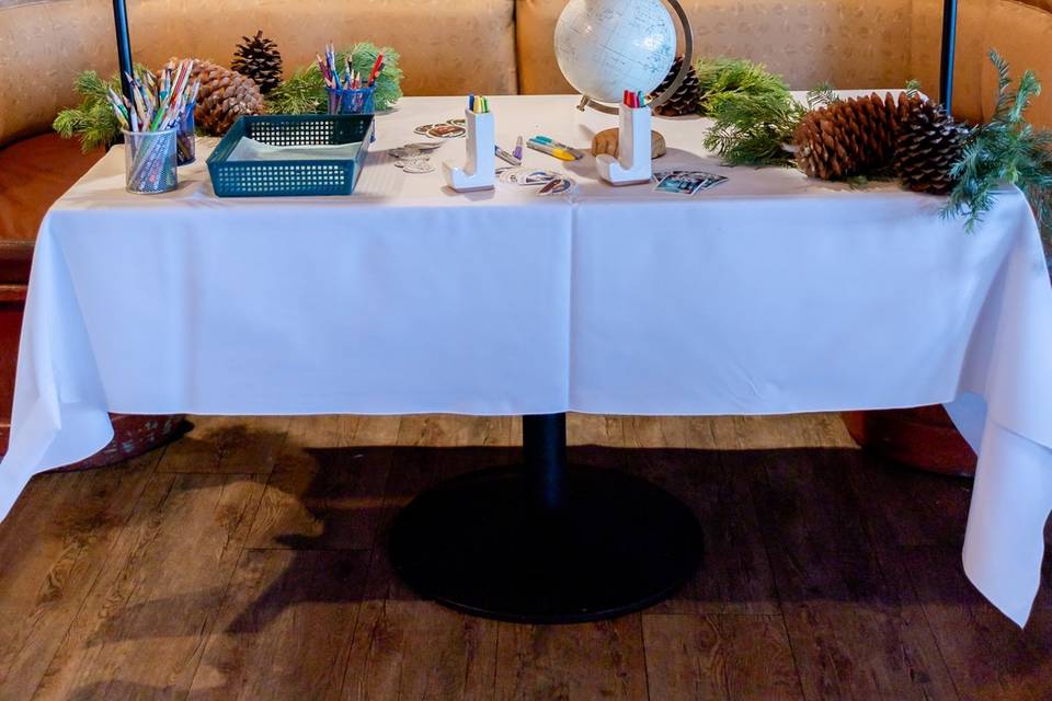 Guest table and seating chart