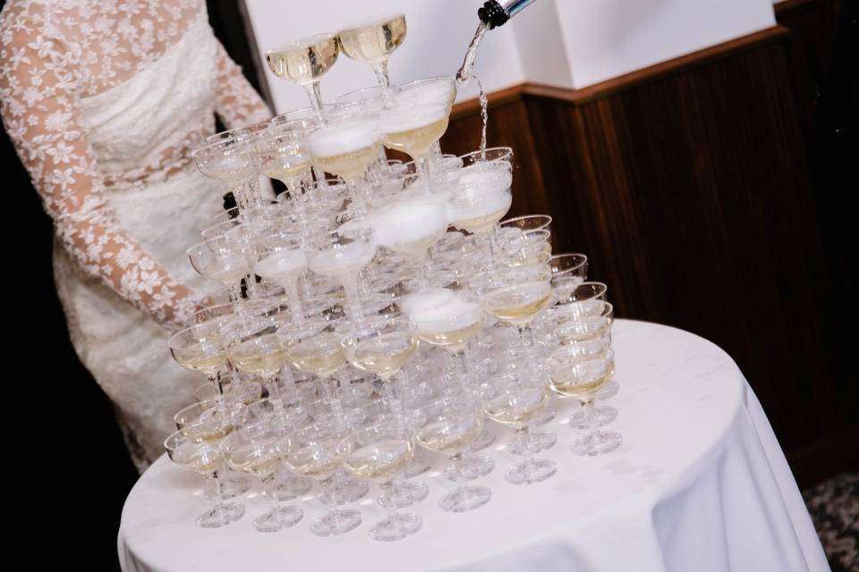 Champagne tower