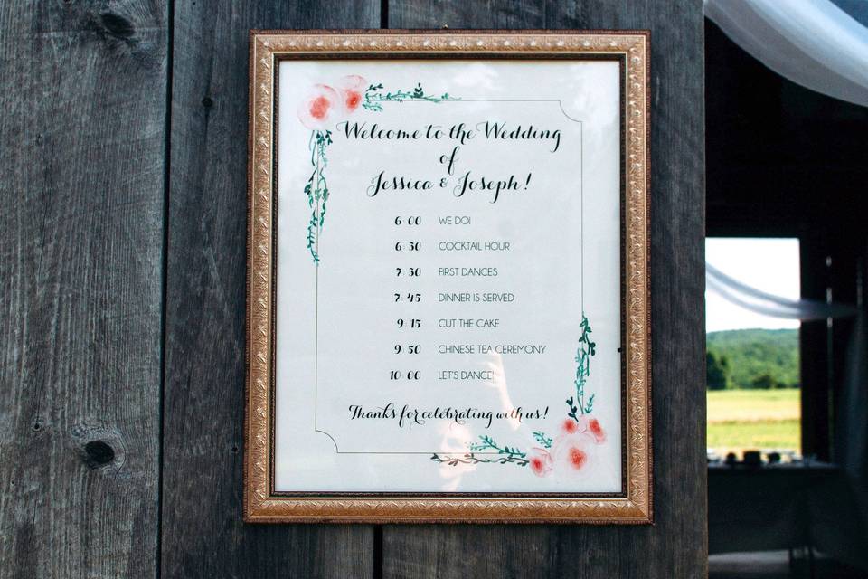 Wedding Reception Signage