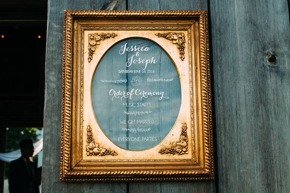 Wedding Reception Signage