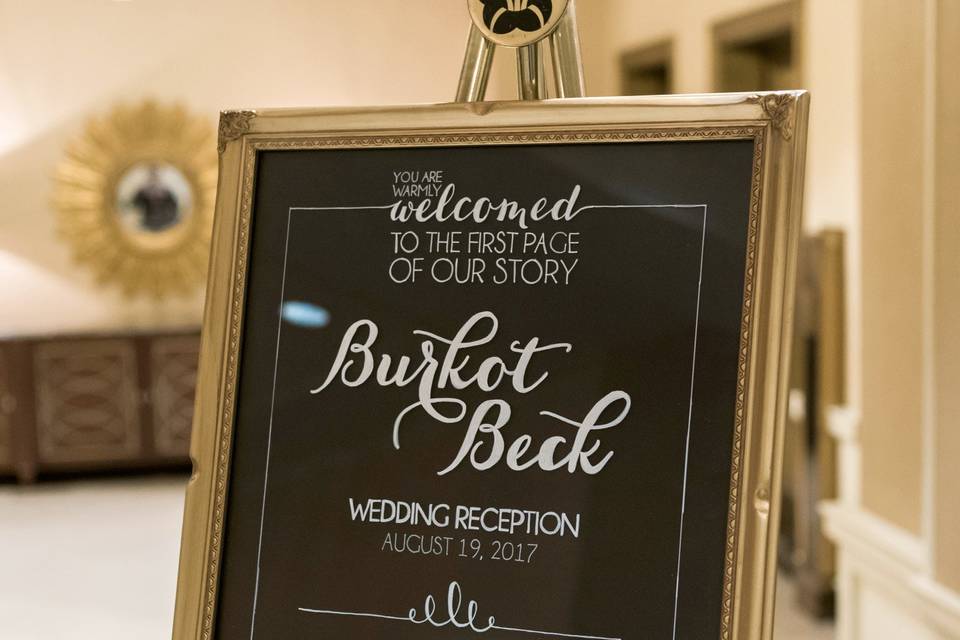 Wedding Reception Signage