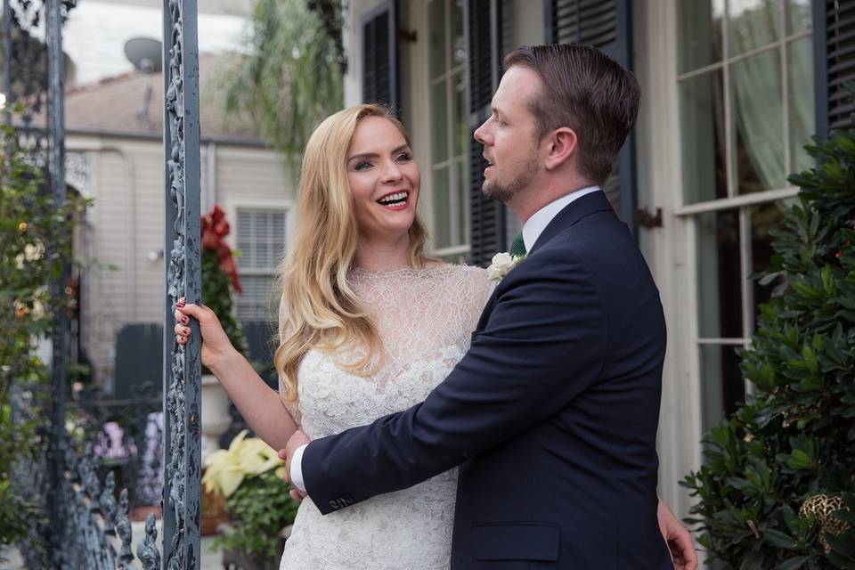 Couple's wedding portrait