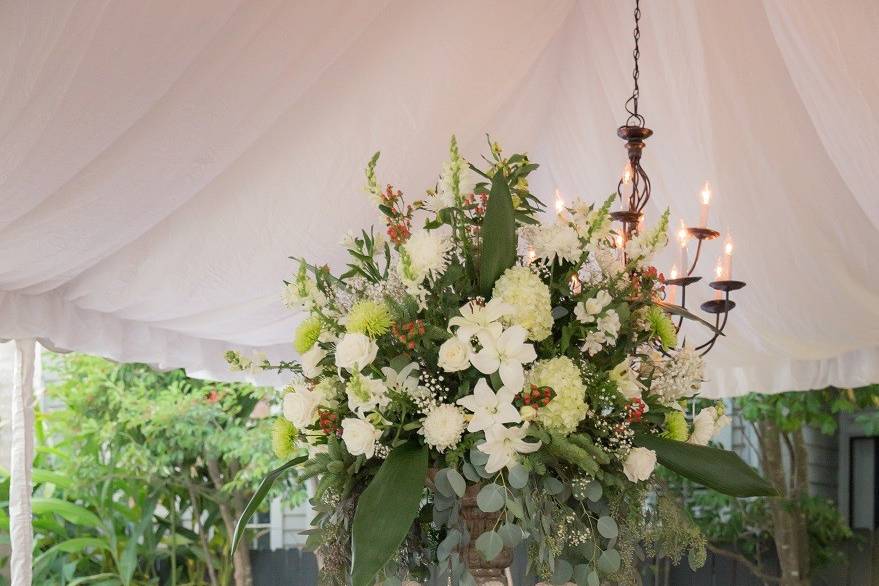 Floral water fountain