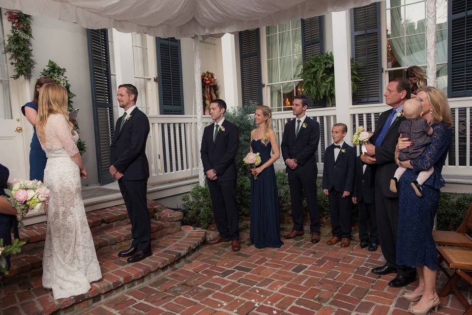 Couple's wedding ceremony